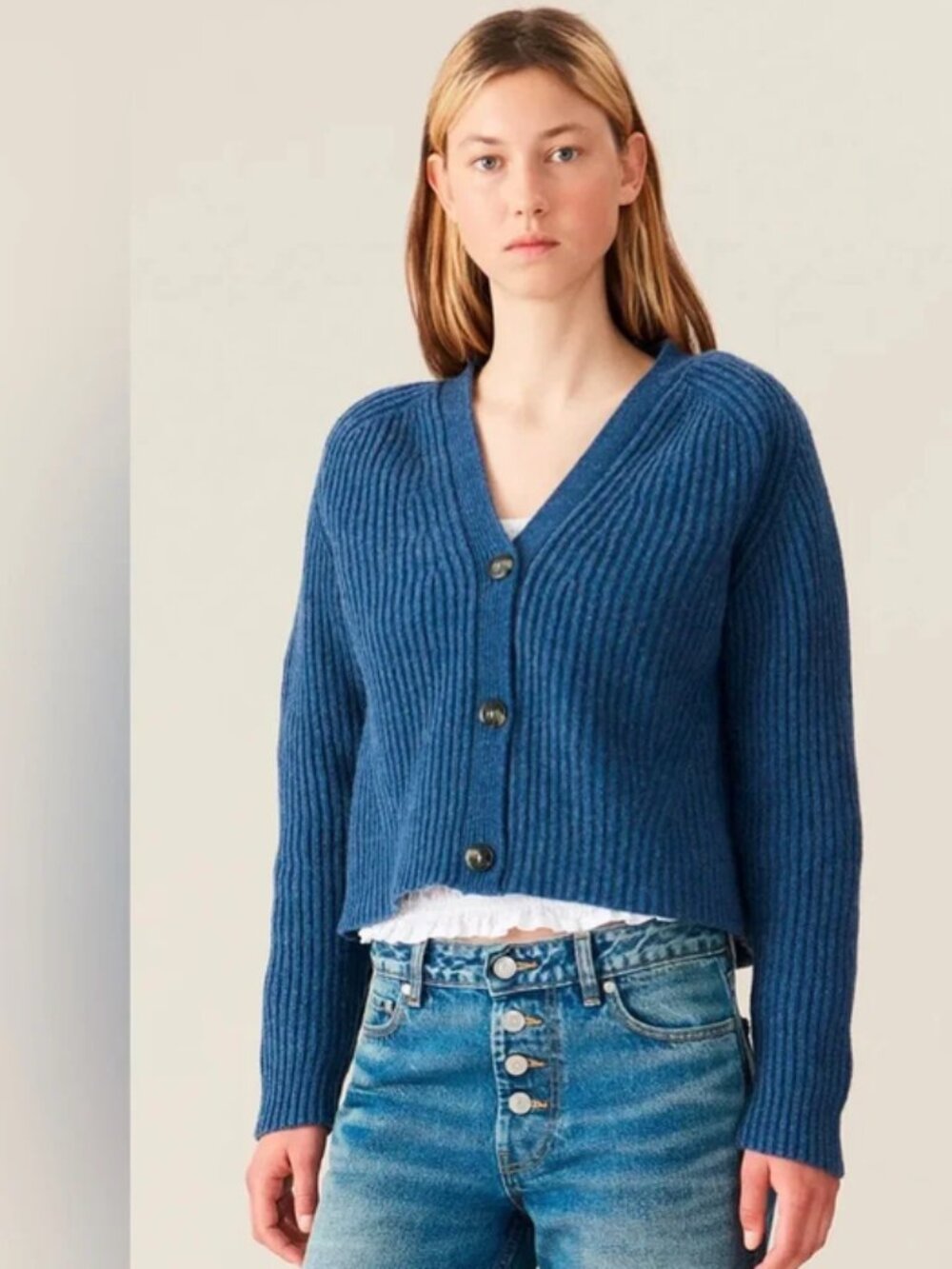 GANNI Wool V Neck Sweater Size Small